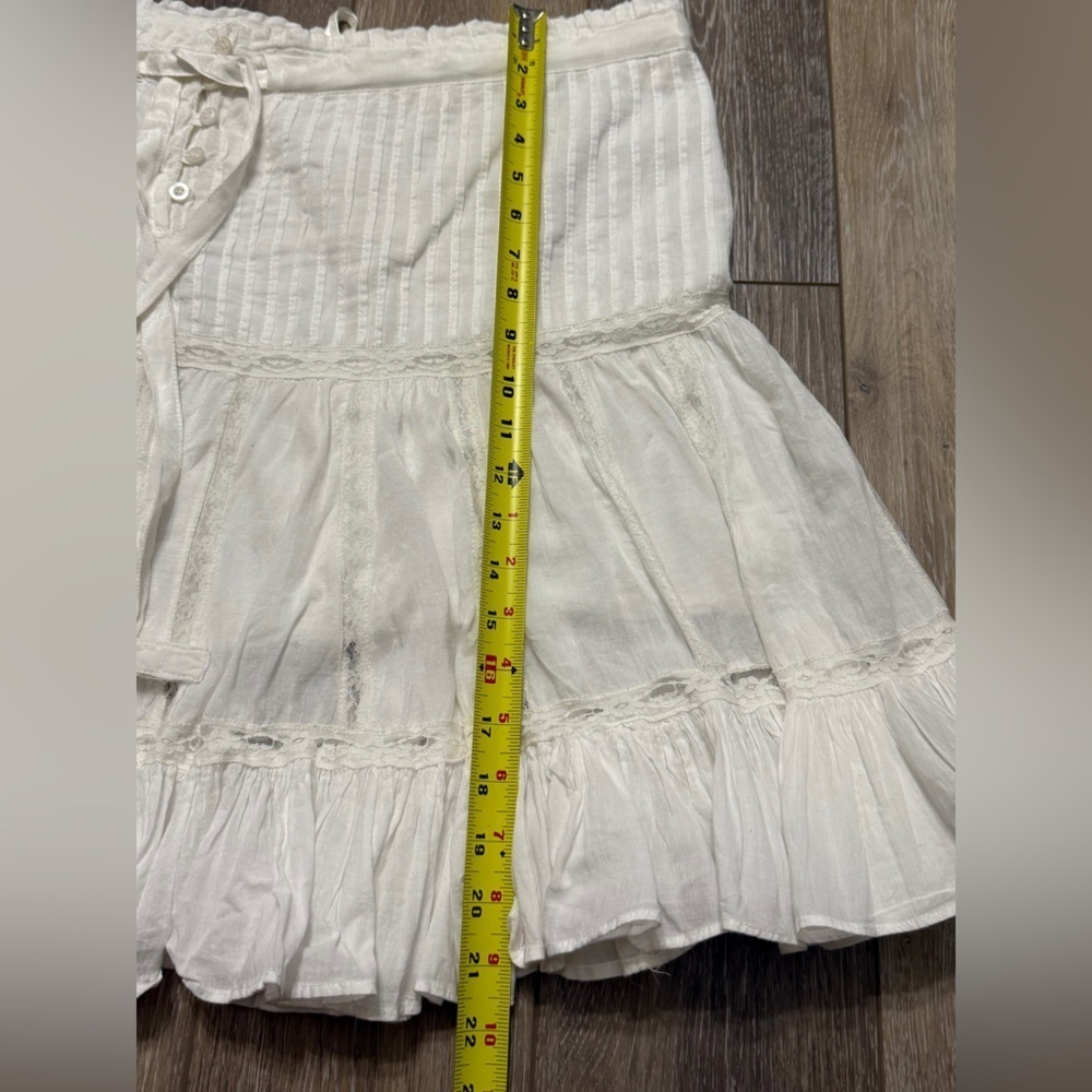Lucky & CoCo 95% cotton Lace trimmed white skirt size medium - Picture 4 of 8